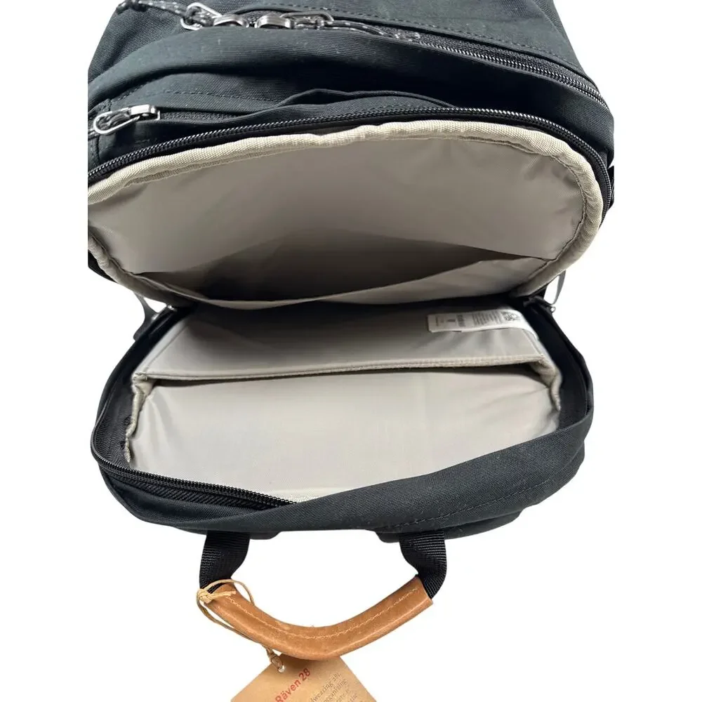 Fjallraven Raven‎ 28L Backpack Övik F23345 Black Port Laptop Ready 10 Pockets